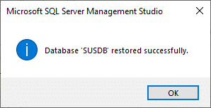 restoring WSUS